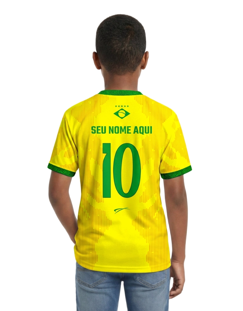 Camisa do Brasil Infantil - Amarelo