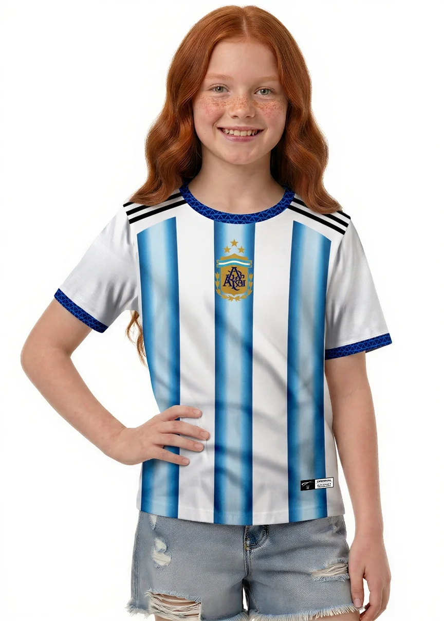 Camisa da Argentina - infantil - Branco